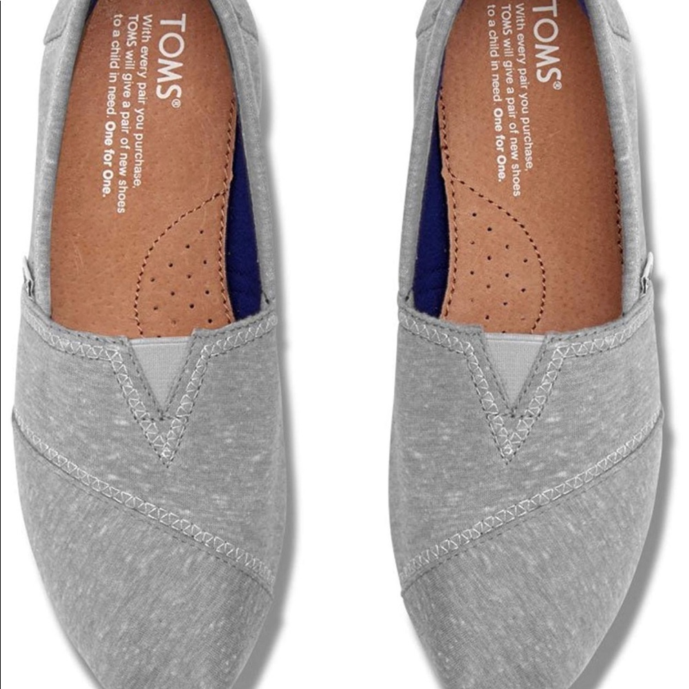 NWT TOMS Classic Light Greg Marled Jersey Slip on